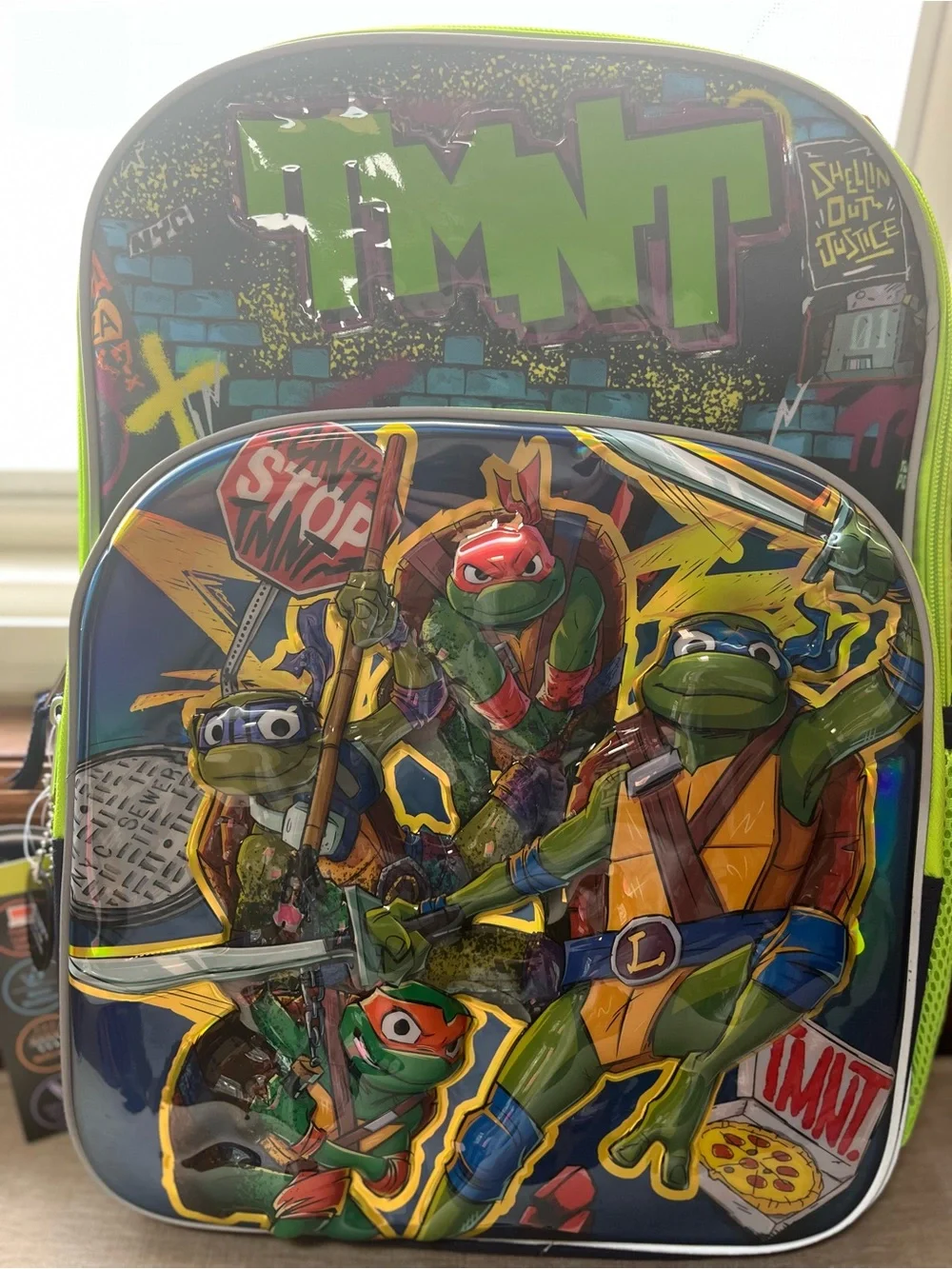 Teenage Mutant Ninja Turtles Kids Backpack - Bright Green Character Pack